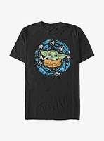 Star Wars The Mandalorian Child Frog Spiral T-Shirt