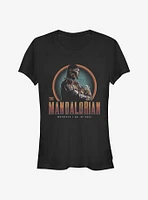 Star Wars The Mandalorian Serious Mando Girls T-Shirt