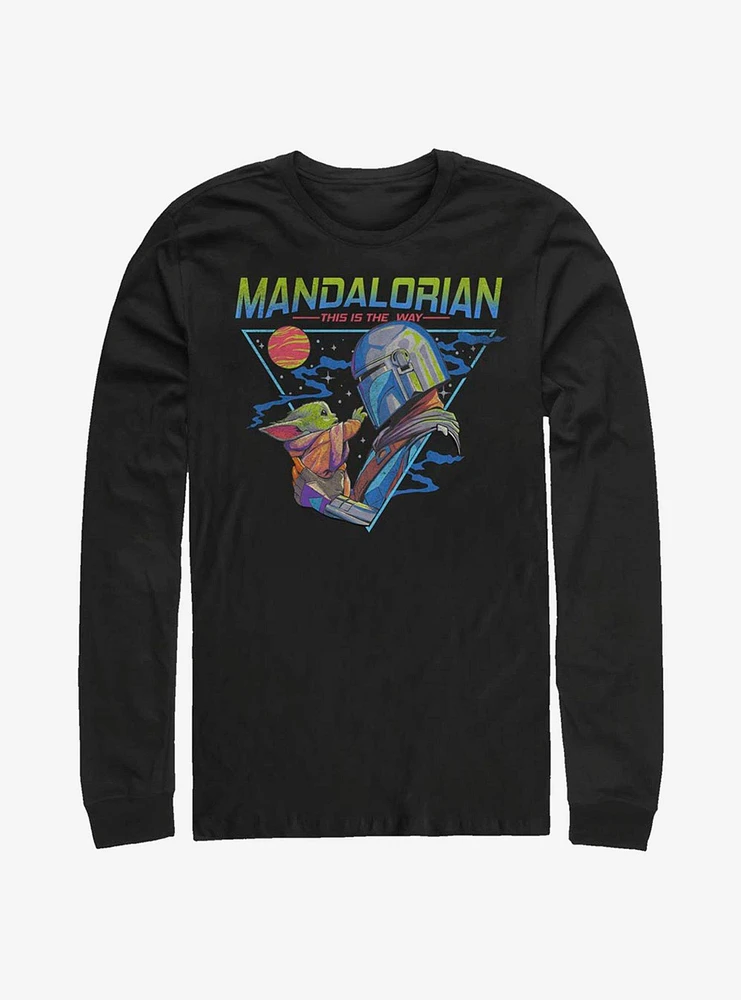 Star Wars The Mandalorian Mando And Child Triangle T-Shirt