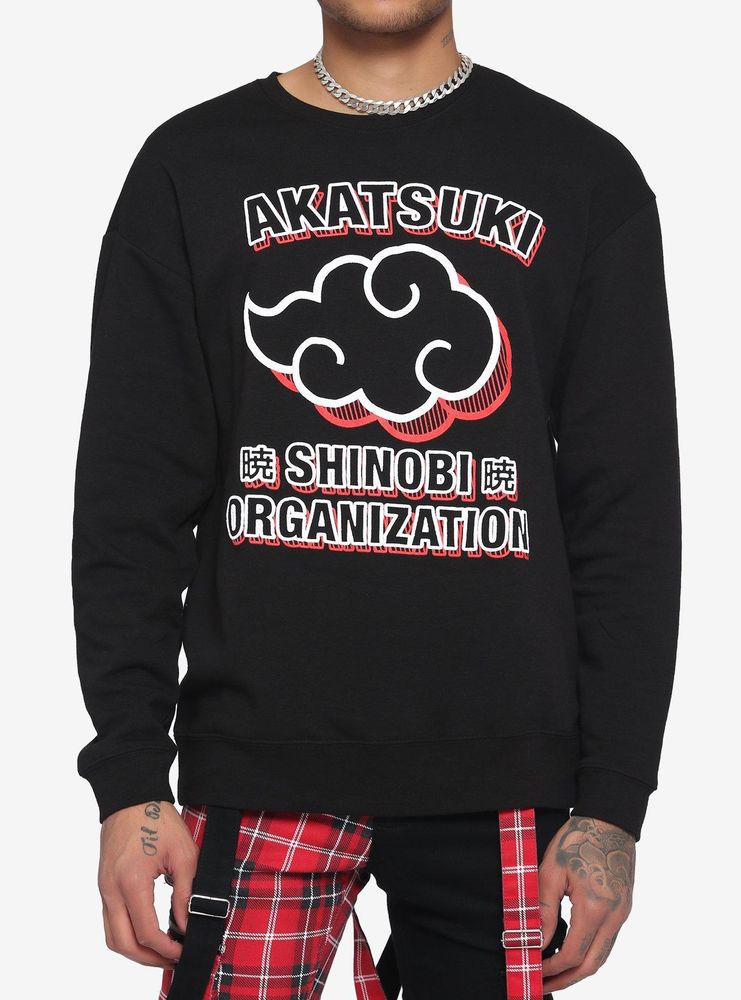 Naruto Shippuden Akatsuki Puffed Print Sweatshirt