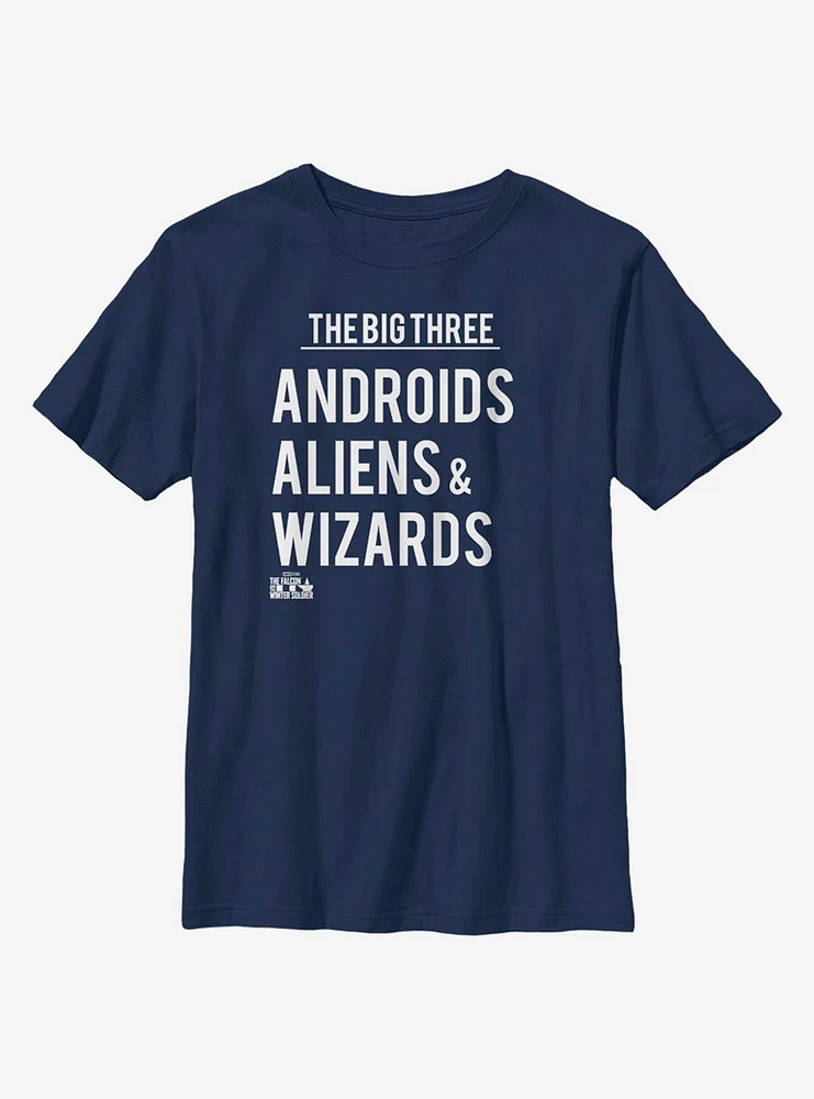 Marvel The Falcon And Winter Soldier Big Three Youth T-Shirt
