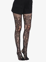 Floral Vine Fishnet Tights