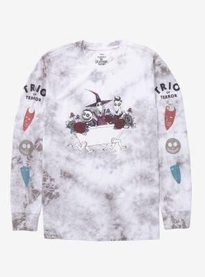 Disney The Nightmare Before Christmas Trio of Terror Long Sleeve Tie-Dye T-Shirt - BoxLunch Exclusive