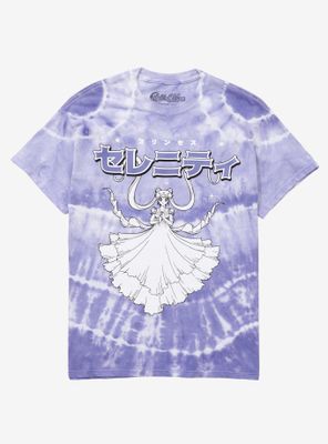 Sailor Moon Princess Serenity Katakana Women's Tie-Dye T-Shirt - BoxLunch Exclusive