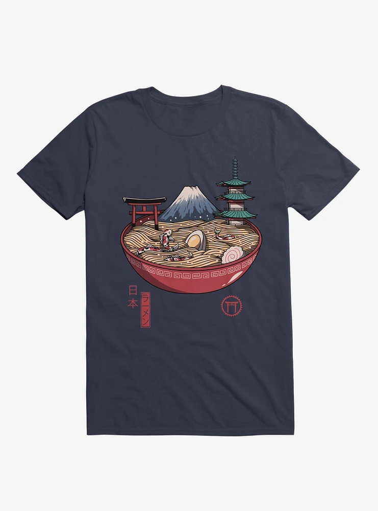 A Japanese Ramen Navy Blue T-Shirt