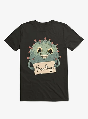 Free Virus Hugs Black T-Shirt