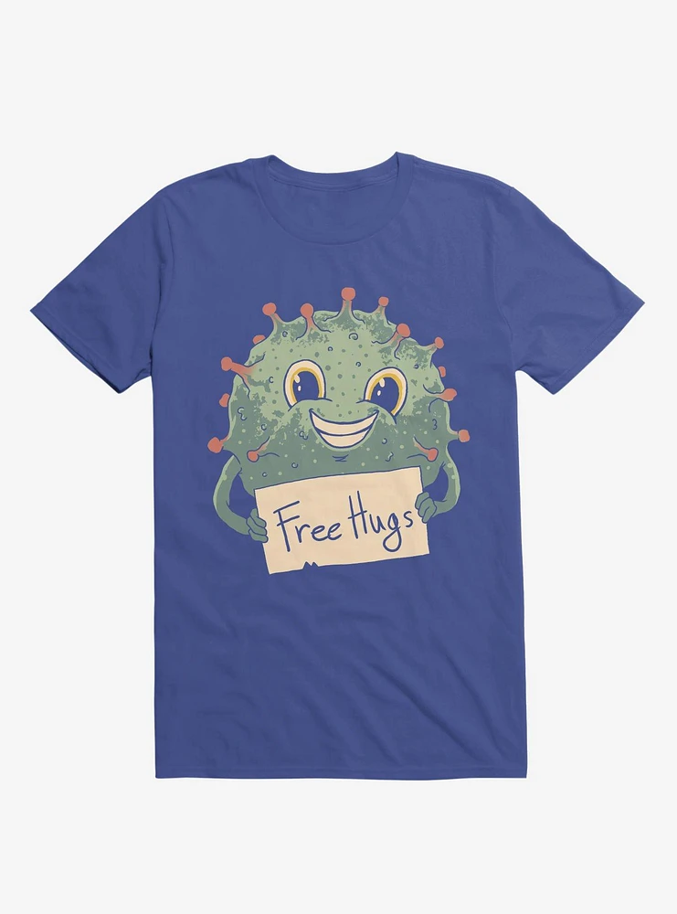 Free Virus Hugs Royal Blue T-Shirt