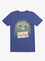 Free Virus Hugs Royal Blue T-Shirt