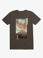 Irradiated Kaiju Ukiyo-E Brown T-Shirt
