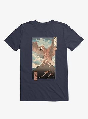 Irradiated Kaiju Ukiyo-E Navy Blue T-Shirt