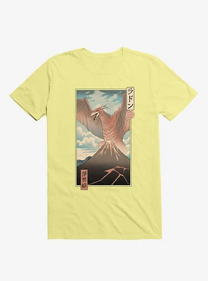 Irradiated Kaiju Ukiyo-E Corn Silk Yellow T-Shirt