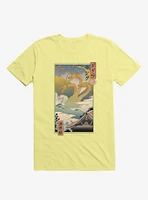 Monster Zero Ukiyo-E Corn Silk Yellow T-Shirt