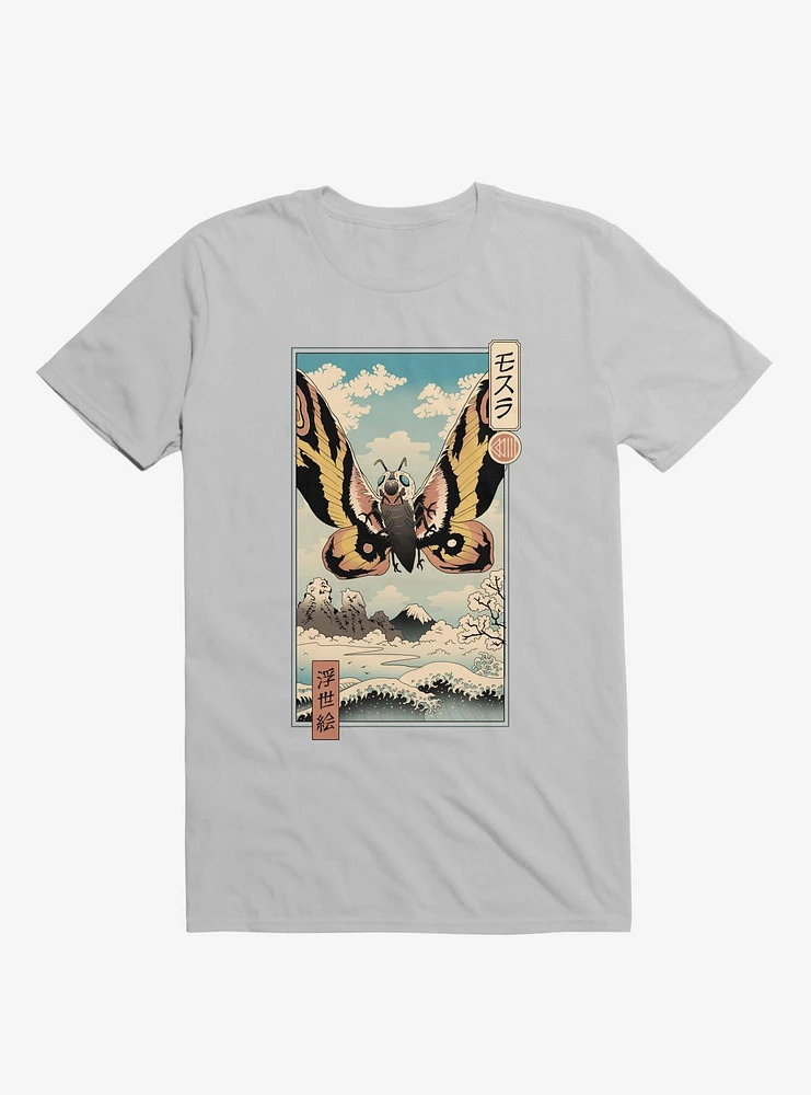 Ancient Moth Ukiyo-E Ice Grey T-Shirt