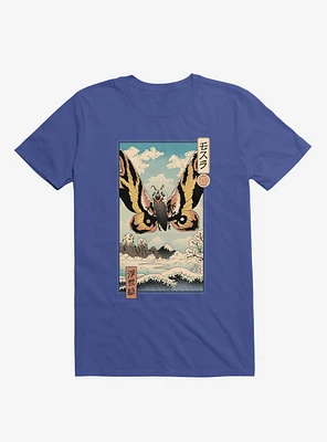Ancient Moth Ukiyo-E Royal Blue T-Shirt