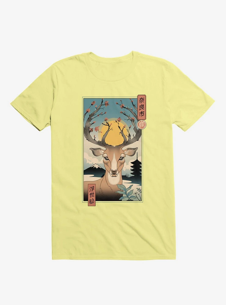 Spring Nara Deer Corn Silk Yellow T-Shirt