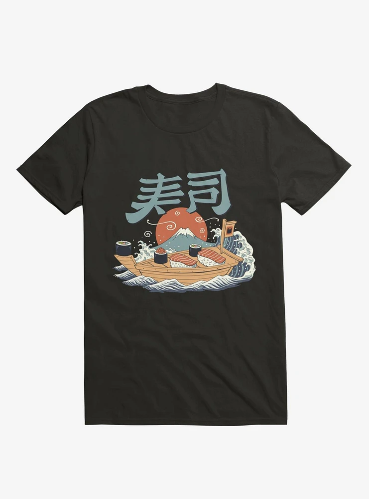 Sushi Pop Boat Black T-Shirt