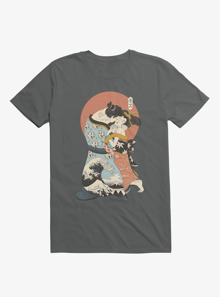 The Kiss Ukiyo-E Charcoal Grey T-Shirt