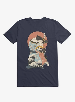 The Kiss Ukiyo-E Navy Blue T-Shirt