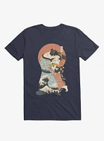 The Kiss Ukiyo-E Navy Blue T-Shirt