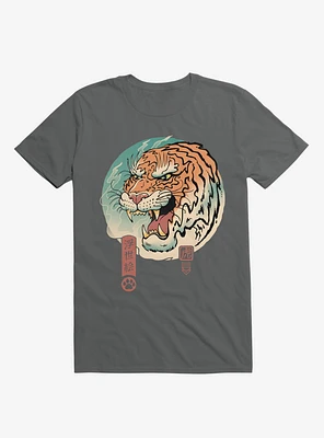 Tiger Ukiyo-E Charcoal Grey T-Shirt