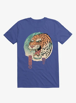 Tiger Ukiyo-E Royal Blue T-Shirt