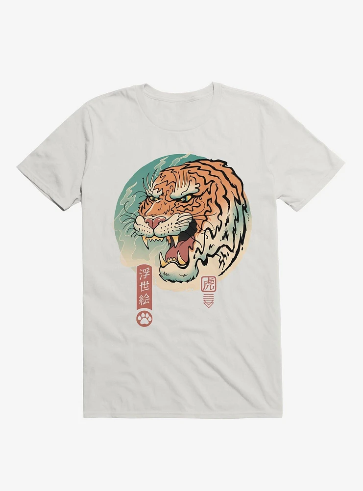 Tiger Ukiyo-E White T-Shirt