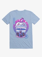 Boba Wave Tea Light Blue T-Shirt