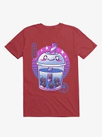 Boba Wave Tea Red T-Shirt