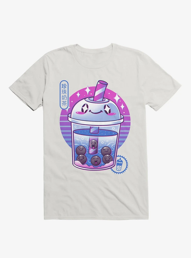 Boba Wave Tea White T-Shirt