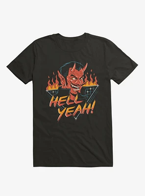 Hell Yeah! Devil Flames Black T-Shirt
