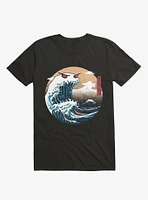 The Great Monster Off Kanagawa Black T-Shirt