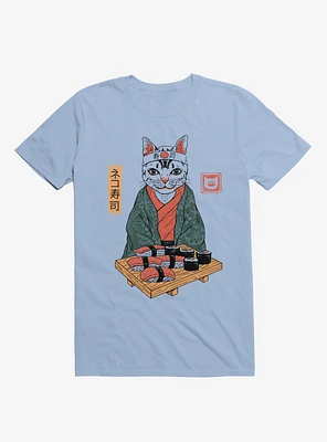 Neko Cat Sushi Bar Light Blue T-Shirt