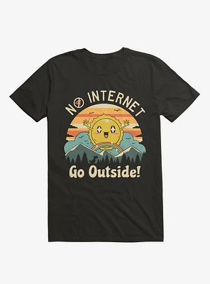No Internet Vibes! Sunshine Black T-Shirt