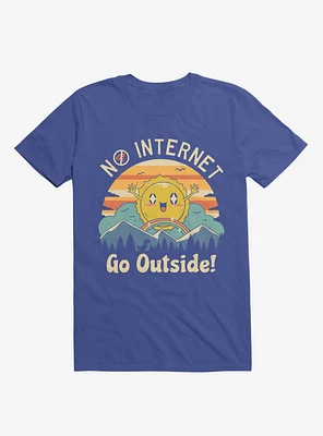 No Internet Vibes! Sunshine Royal Blue T-Shirt