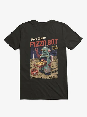 Pizza Bot Black T-Shirt