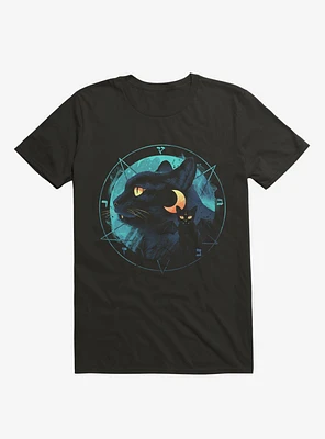 Puss the Evil Cat Black T-Shirt