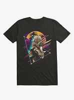Rad Triceratops Black T-Shirt