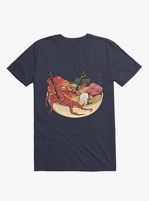 Tako Octopus Ramen Navy Blue T-Shirt