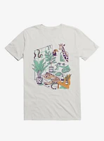 Urban Jungle Tiger Giraffe White T-Shirt