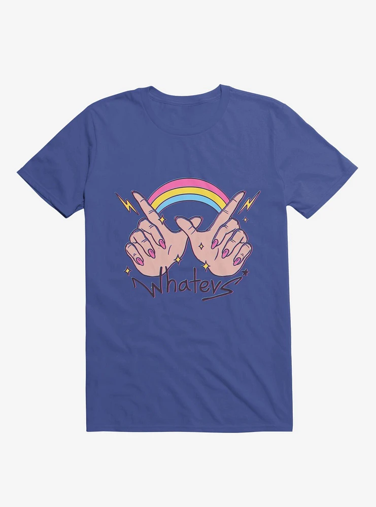 Rainbow Whatevs! Royal Blue T-Shirt
