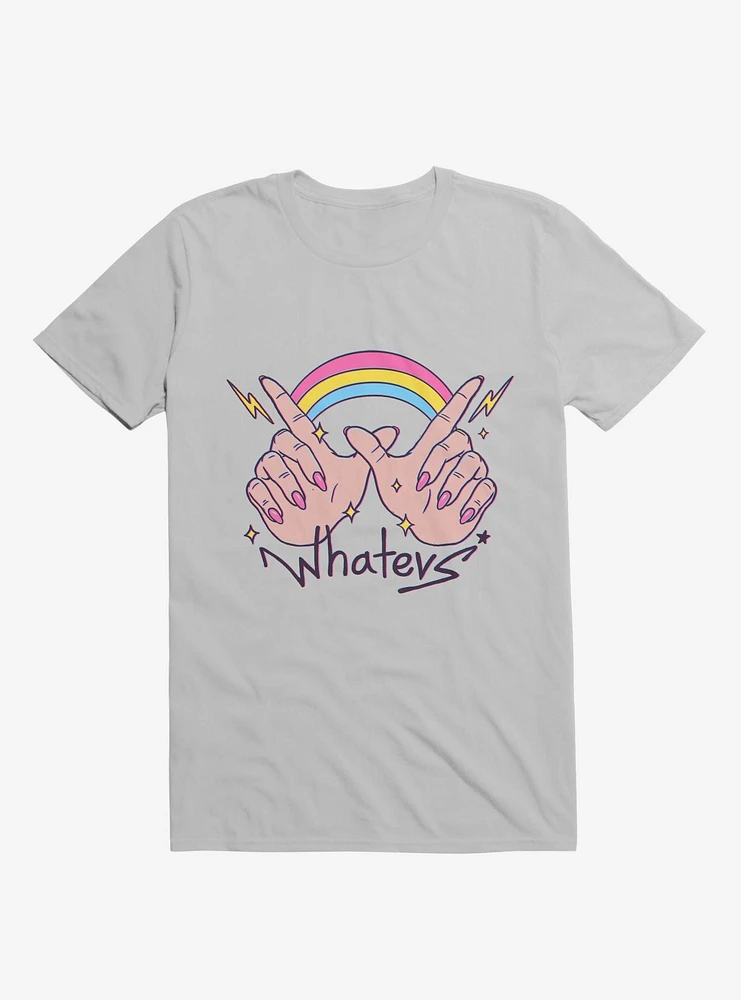 Rainbow Whatevs! Ice Grey T-Shirt