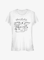 Star Wars The Mandalorian Flower Child Girls T-Shirt