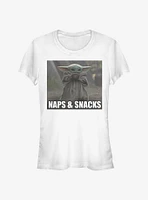Star Wars The Mandalorian Naps And Snacks Child Girls T-Shirt