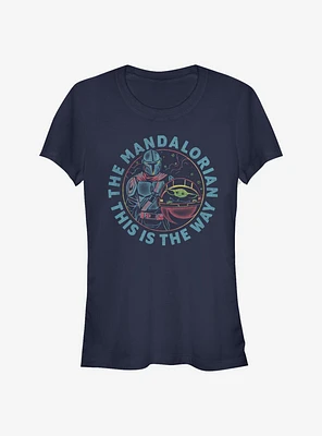Star Wars The Mandalorian Rainbow Mando Girls T-Shirt