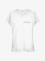 Star Wars The Mandalorian Child Cursive Font Girls T-Shirt