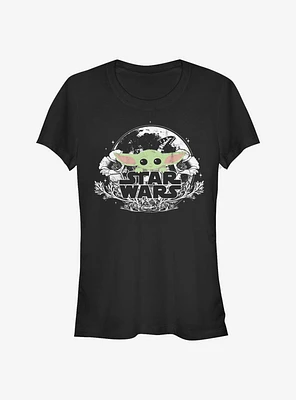 Star Wars The Mandalorian Child Floral Girls T-Shirt