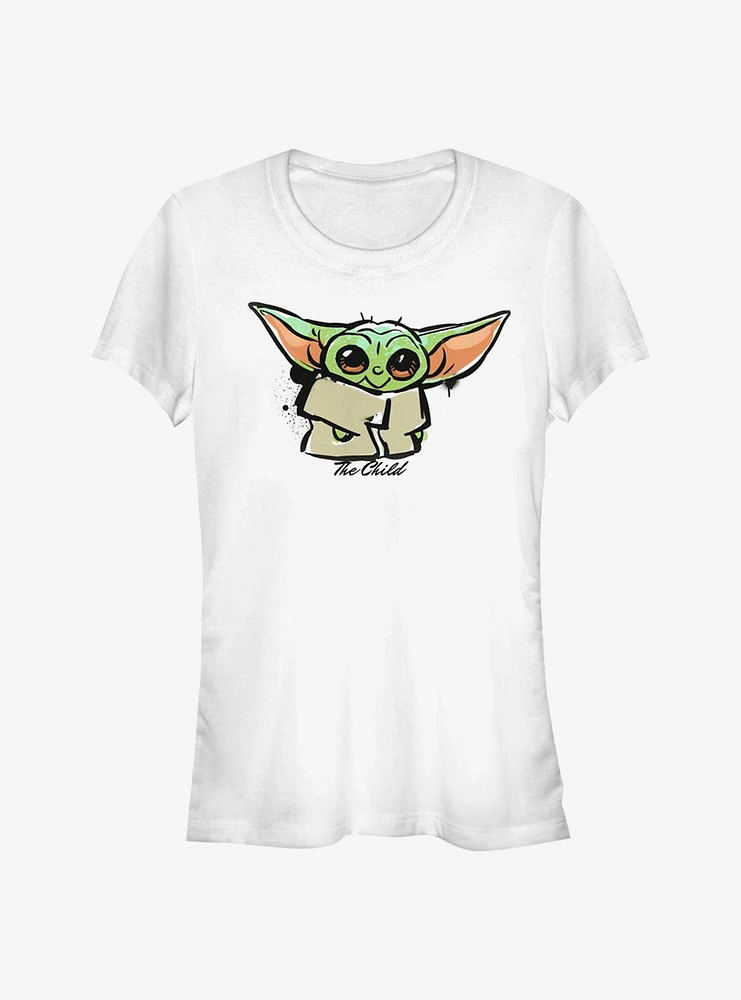 Star Wars The Mandalorian Child Paint Girls T-Shirt