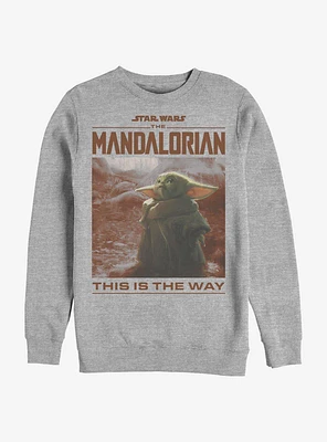 Star Wars The Mandalorian Child Render Art Crew Sweatshirt