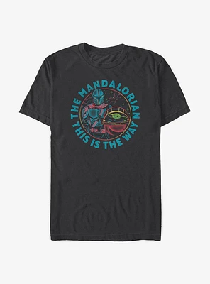 Star Wars The Mandalorian Rainbow Mando T-Shirt
