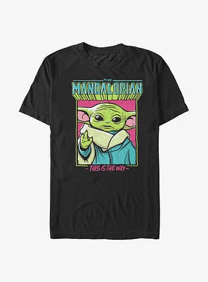 Star Wars The Mandalorian Child Pop Art Sketch T-Shirt